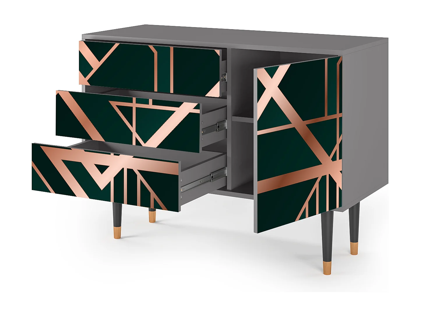 Credenza - 115х84х41 cm - S3 - Emerald Gatsby, Grigio