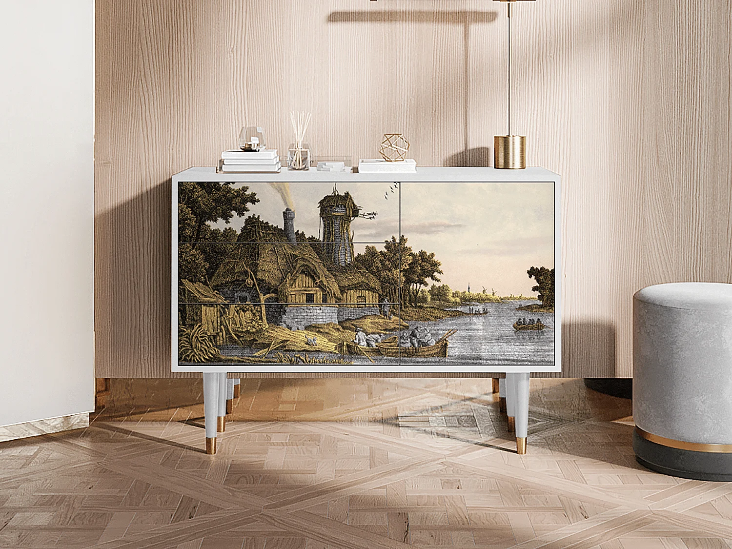 Credenza - 115х84х41 cm - S3 - Mill along a River, Bianco