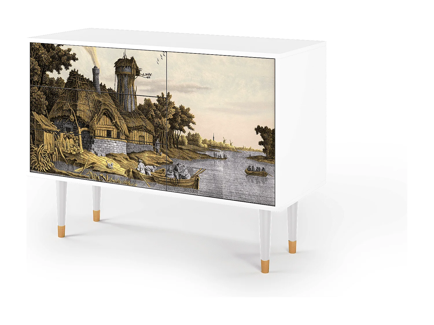 Credenza - 115х84х41 cm - S3 - Mill along a River, Bianco