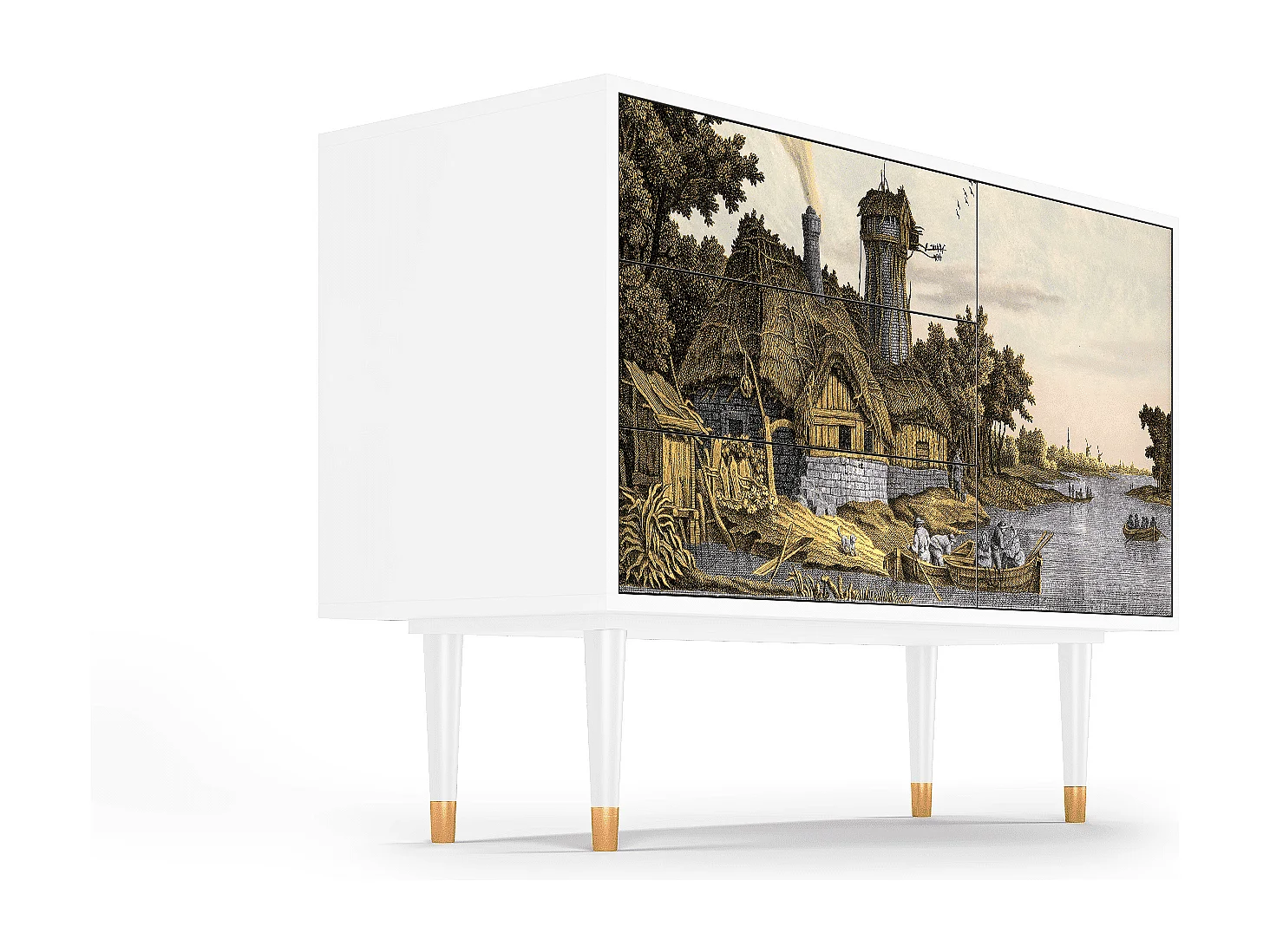 Credenza - 115х84х41 cm - S3 - Mill along a River, Bianco