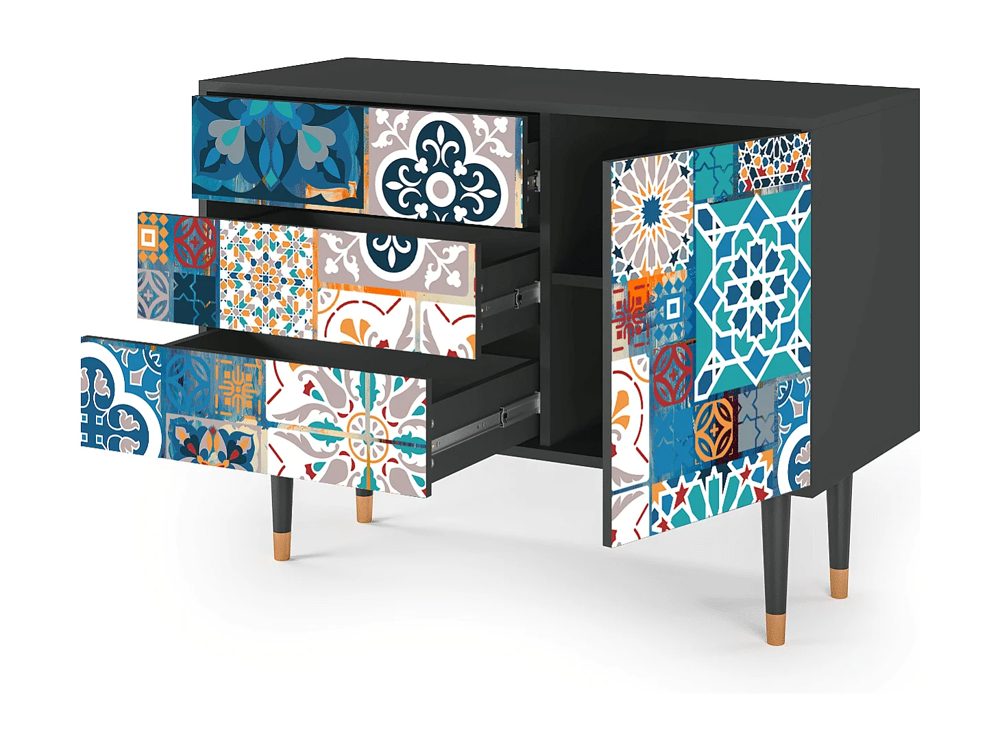 Buffet - 115х84х41 cm - S3 - Moroccan Market, Anthracite