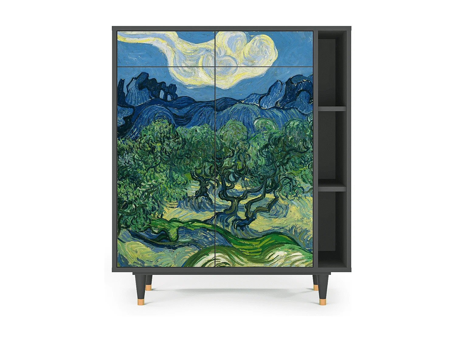 Kredens - 96х110х41 cm - BS6 - The Oil Trees, Antracyt