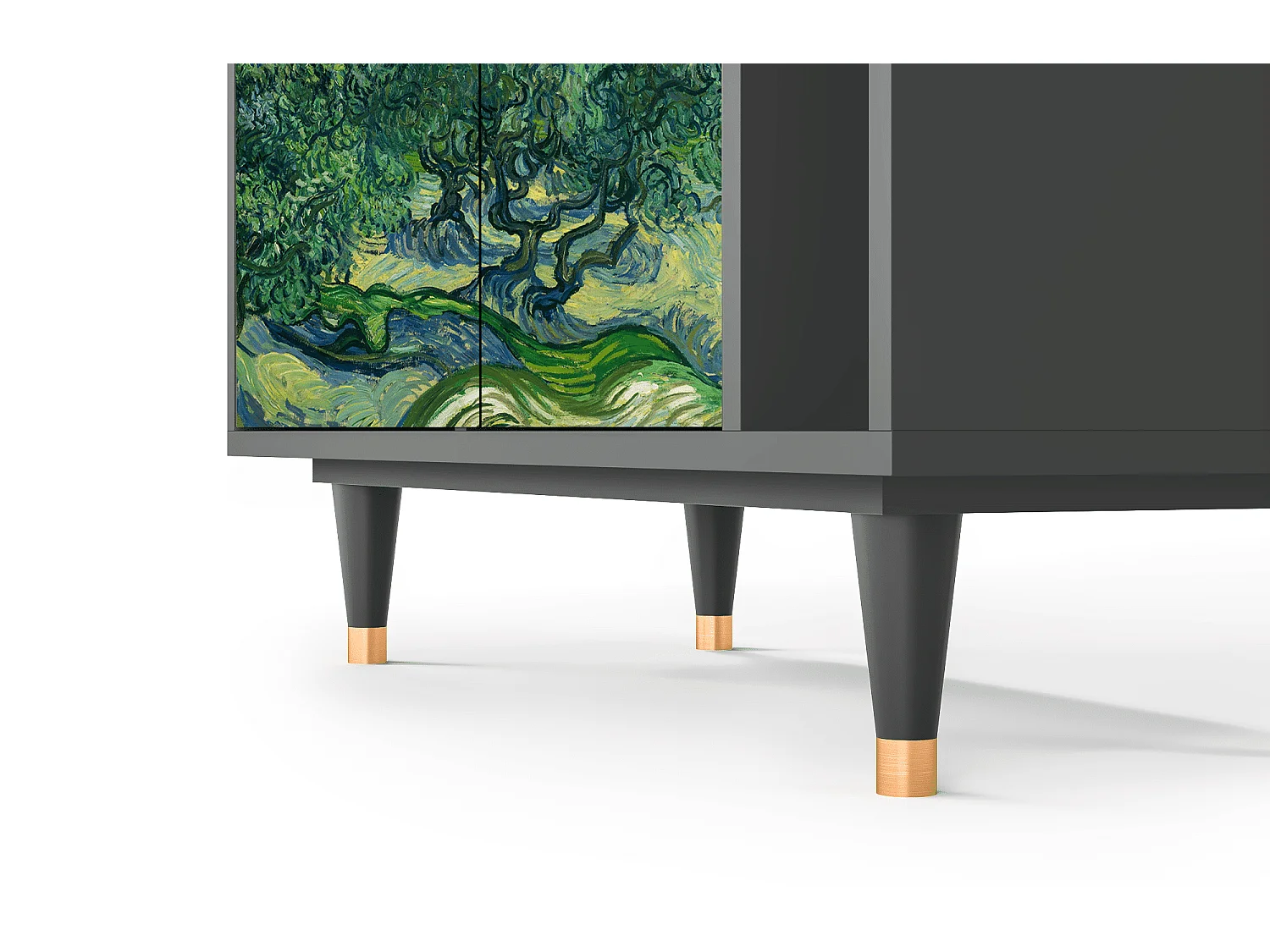 Kredens - 96х110х41 cm - BS6 - The Oil Trees, Antracyt