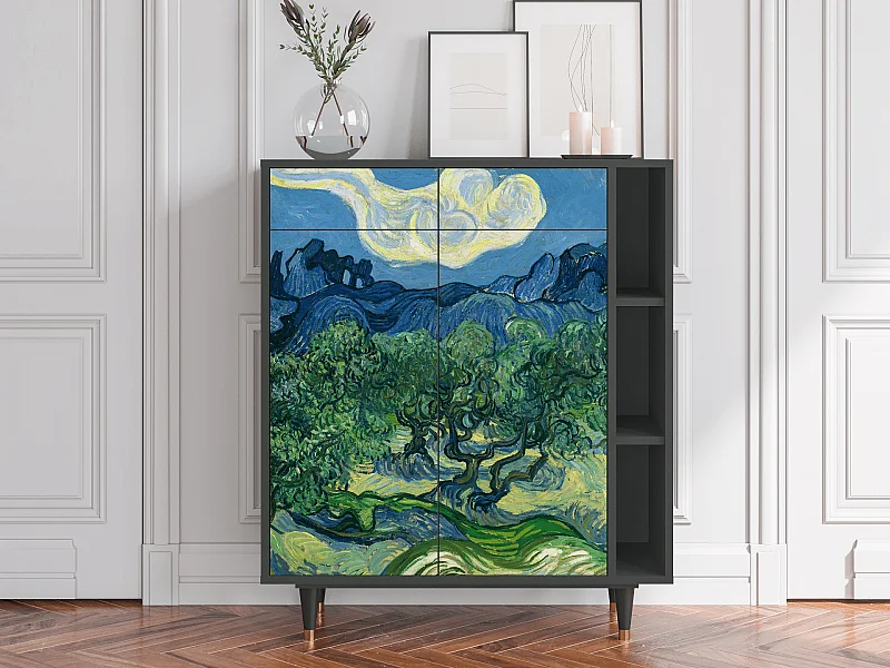 Kredens - 96х110х41 cm - BS6 - The Oil Trees, Antracyt