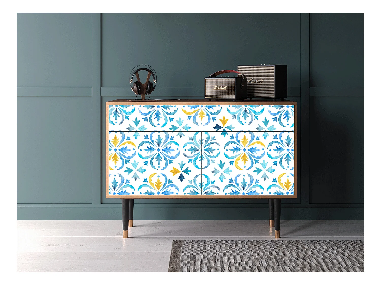 Credenza - 115x85x48 cm - BS4 - Lisbon Flover, Noce