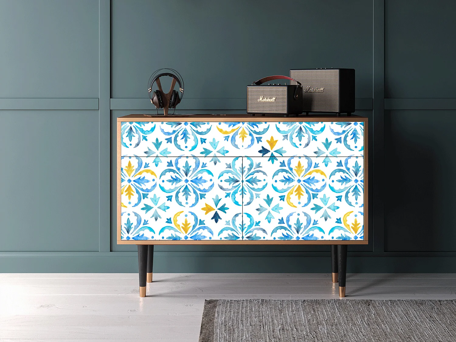 Dressoir - 115x85x48 cm - BS4 - Lisbon Flover, Walnoot