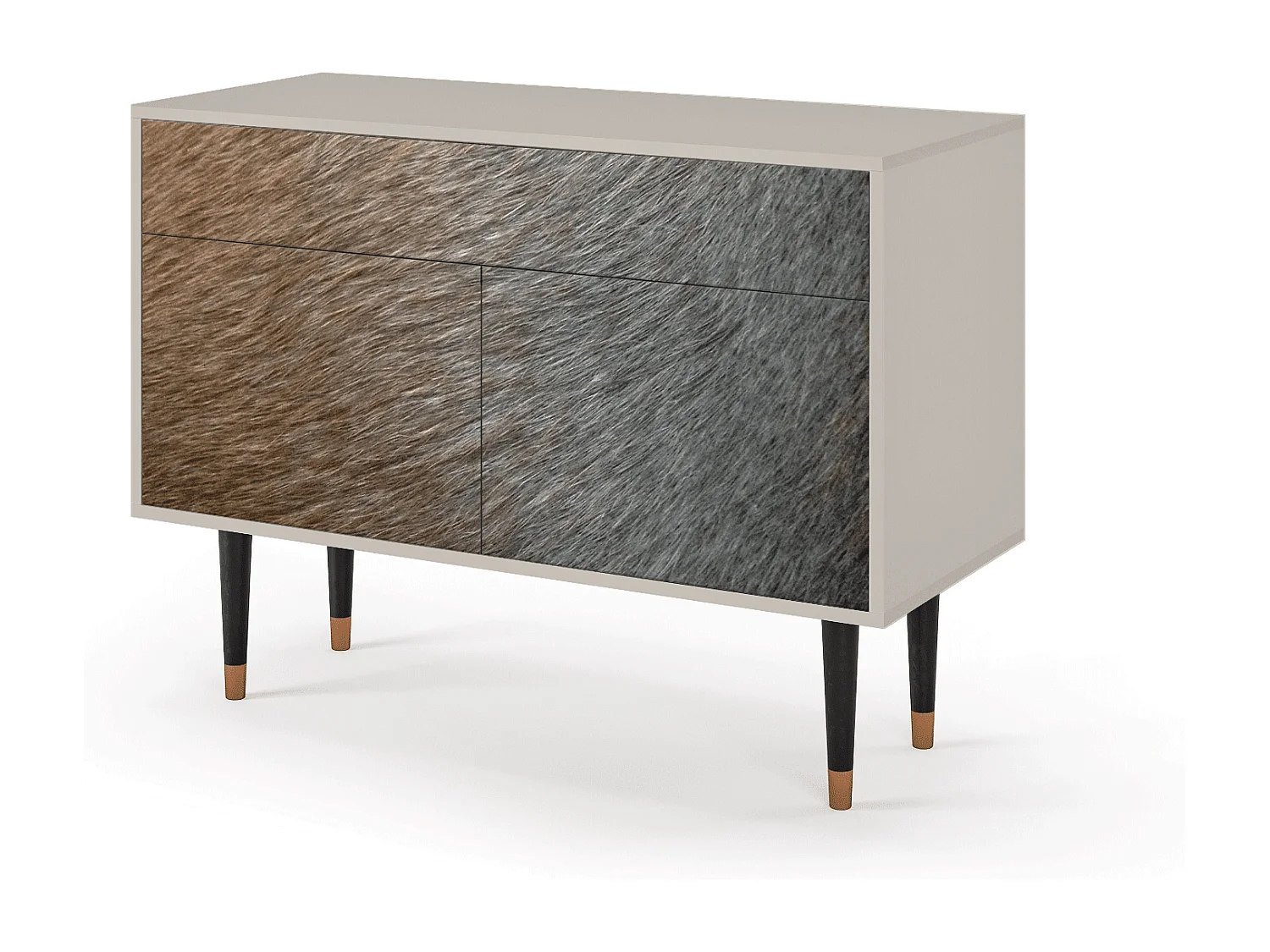 Kredens - 115x85x48 cm - BS4 - Peanut Hair, Piaskowy