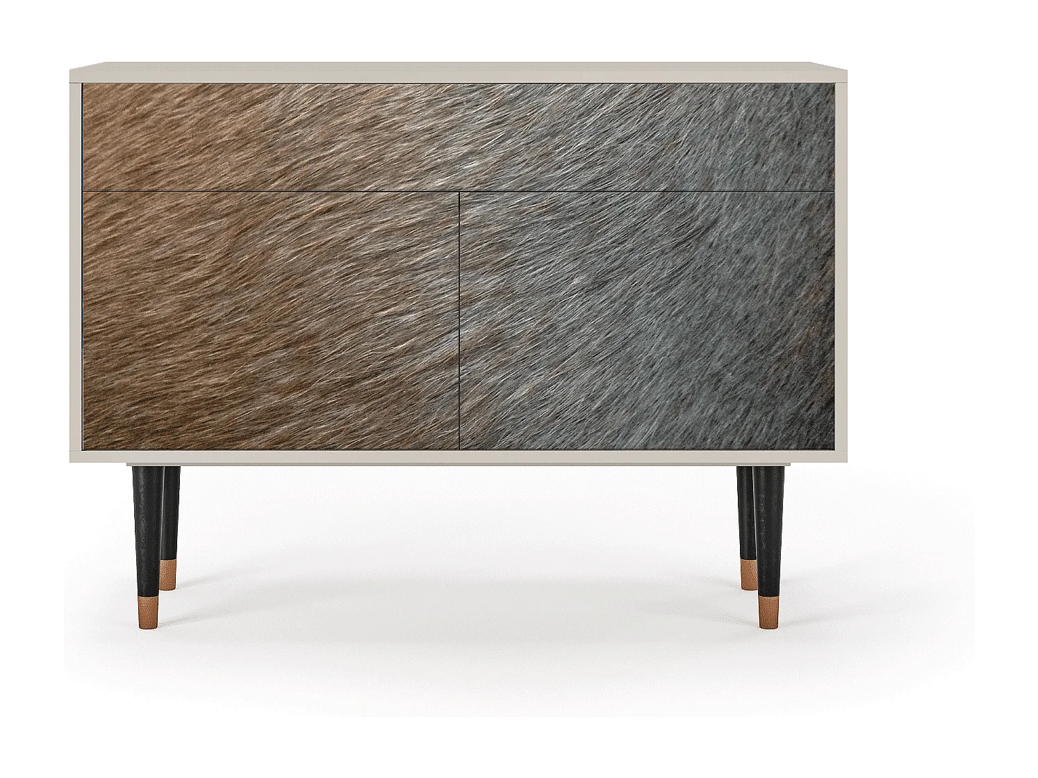 Kredens - 115x85x48 cm - BS4 - Peanut Hair, Piaskowy