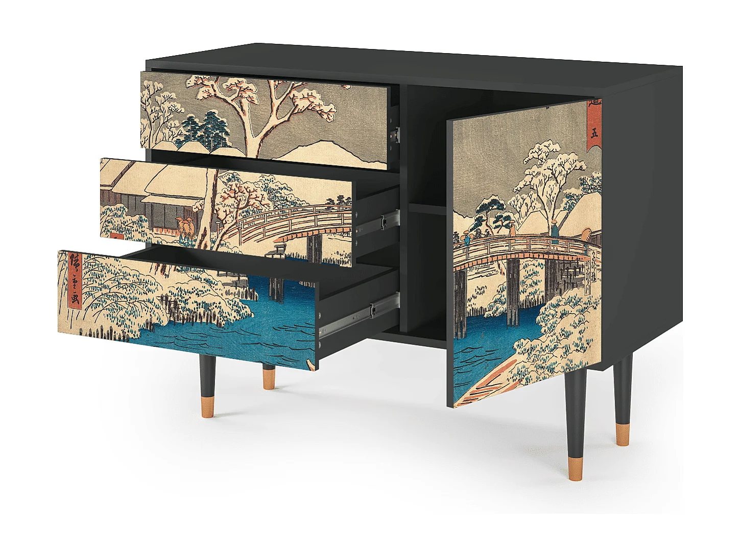 Buffet - 115х84х41 cm - S3 - Katabira River, Anthracite