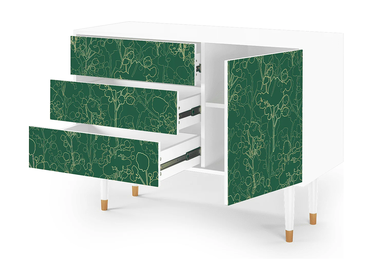 Buffet - 115х84х41 cm - S3 - Emerald Forest, Blanc