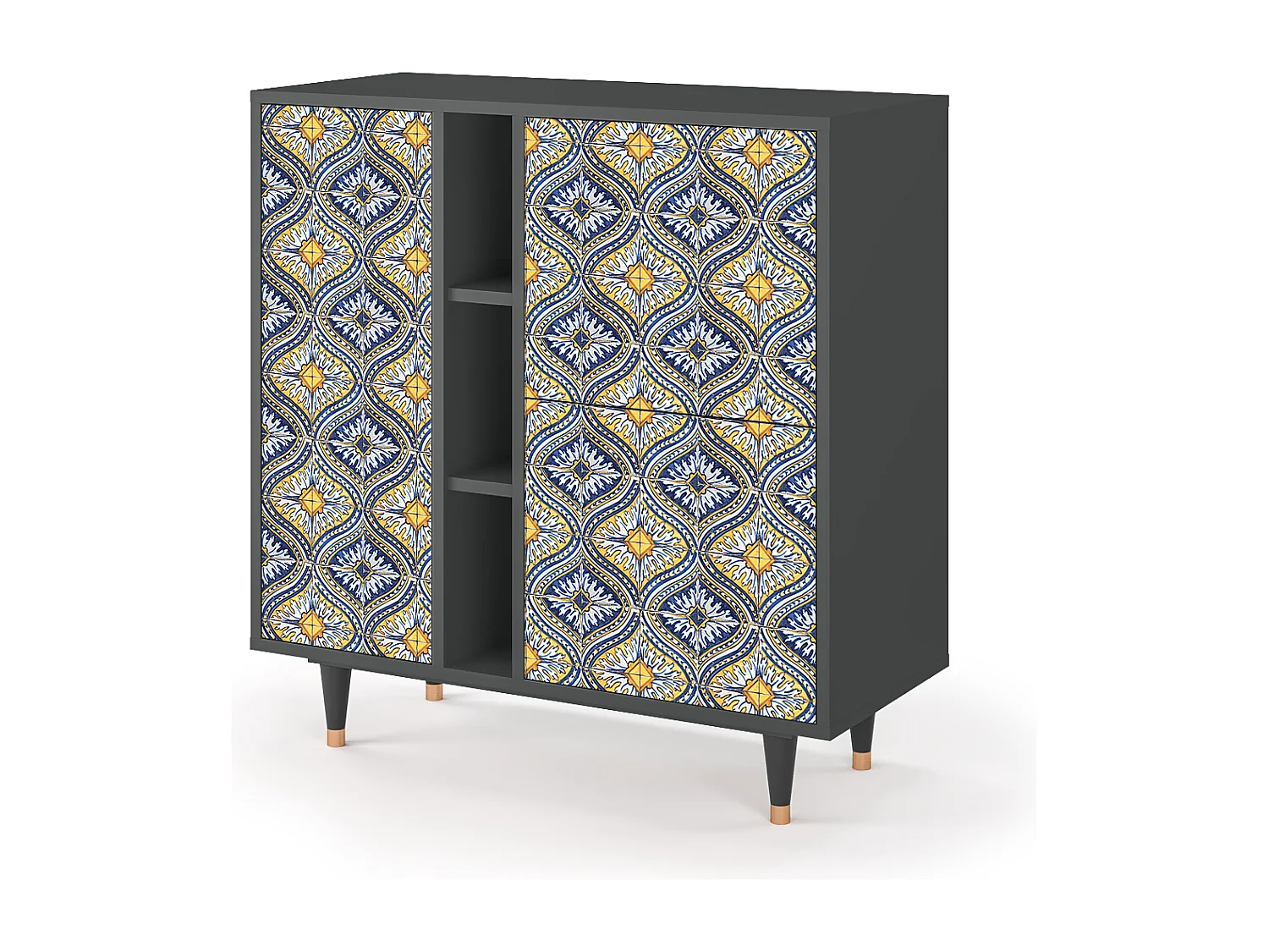 Aparador - 94х96х41 cm - BS5 - Illusory Pattern, Antracite