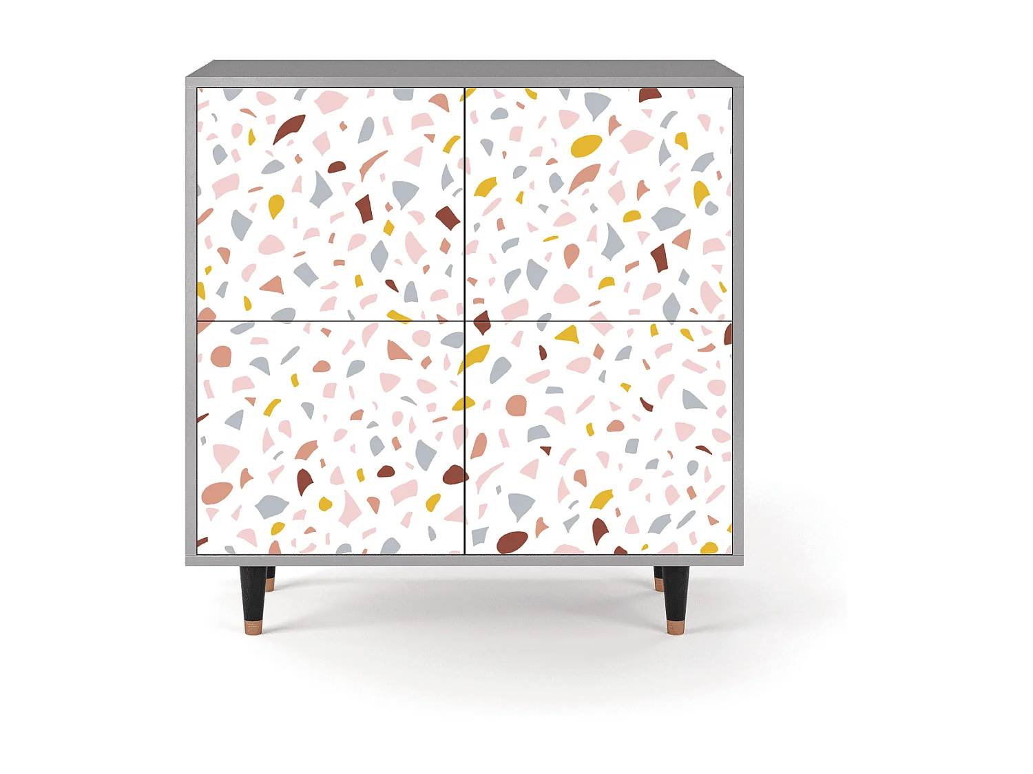 Kredens - 94x96x48 cm - BS3 - Marmelade Cheese, Szary