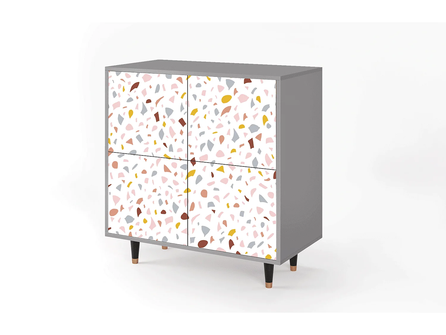 Kredens - 94x96x48 cm - BS3 - Marmelade Cheese, Szary