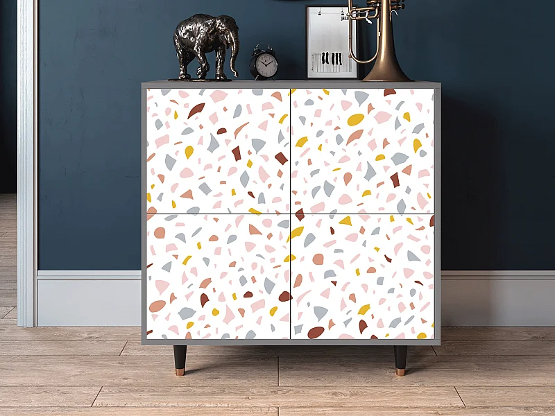 Kredens - 94x96x48 cm - BS3 - Marmelade Cheese, Szary