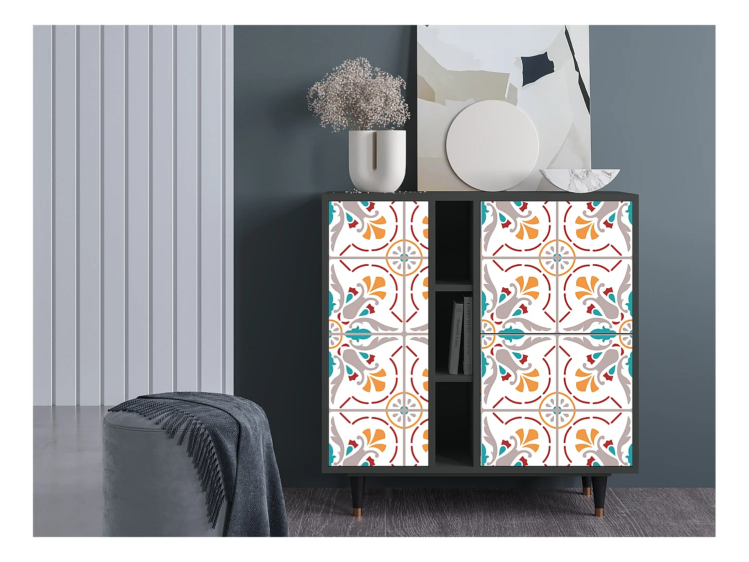 Sideboard - 94х96х41 cm - BS5 - Spring Ceramics, Anthrazit