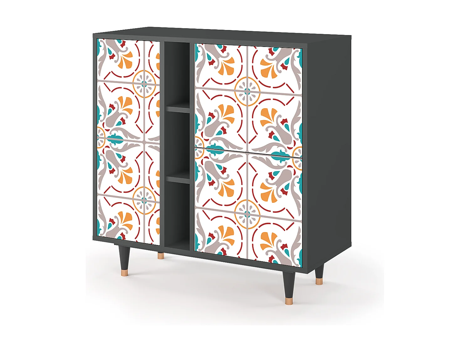 Sideboard - 94х96х41 cm - BS5 - Spring Ceramics, Anthrazit
