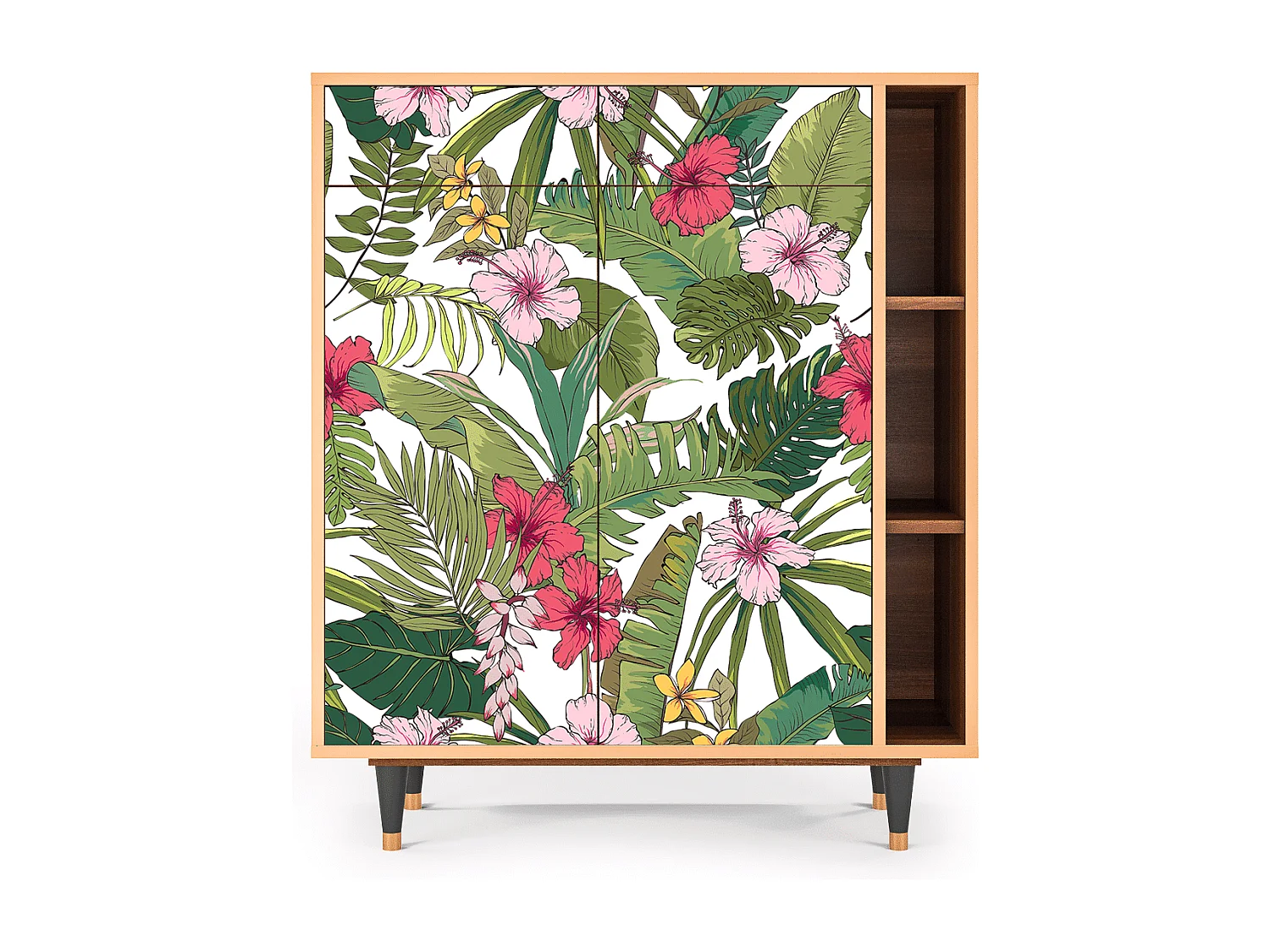 Kredens - 96х110х41 cm - BS6 - Verdant Tropics, Orzech