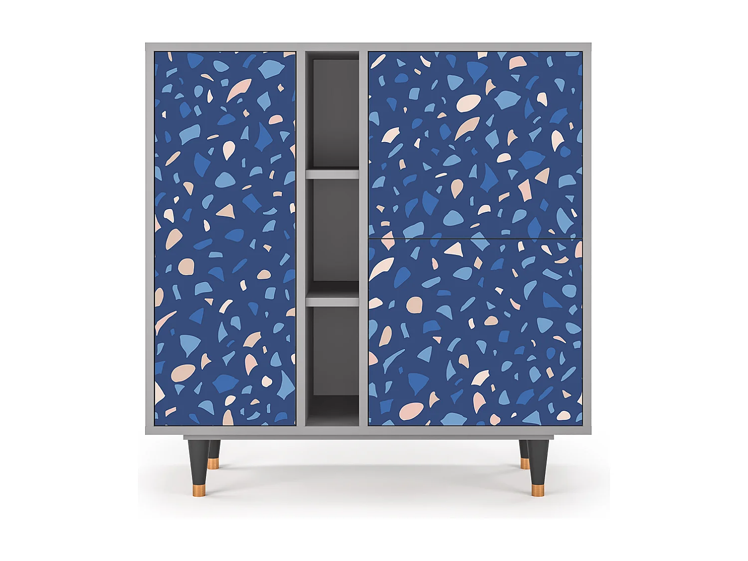 Kredens - 94х96х41 cm - BS5 - Soap Whirpool, Szary