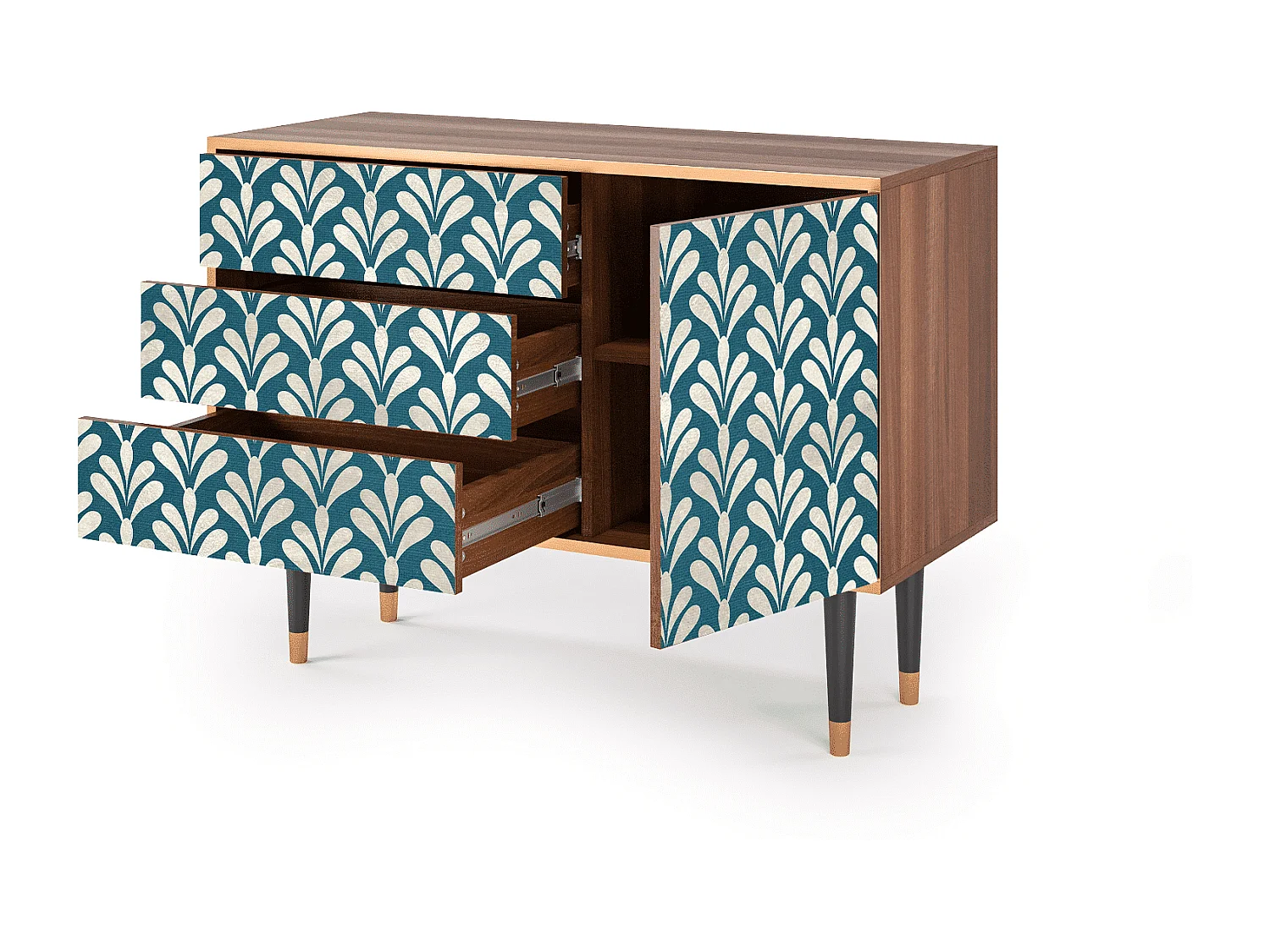 Credenza - 115х84х41 cm - S3 - Milky Tears, Noce