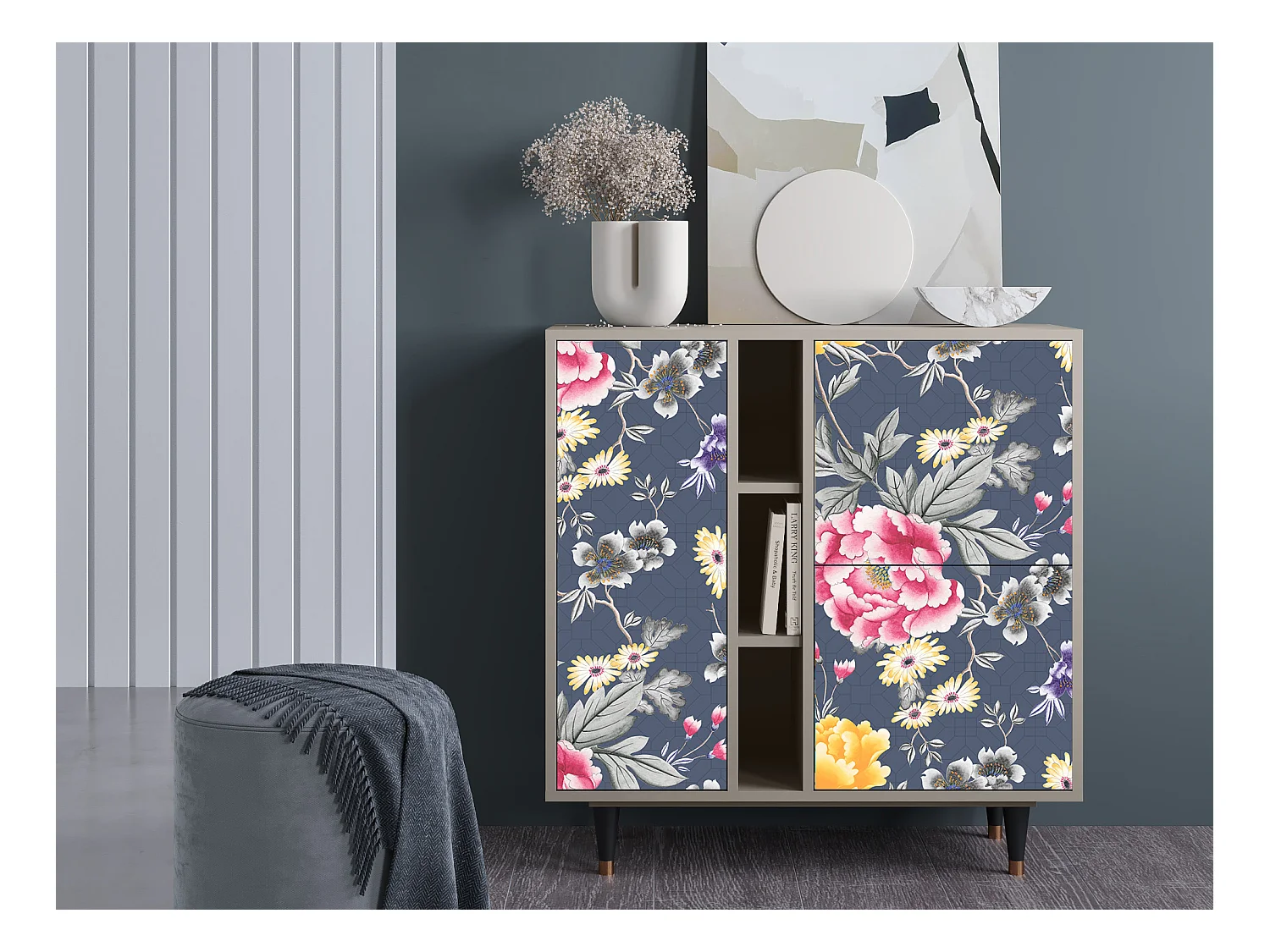 Credenza - 94х96х41 cm - BS5 - Dark Flower Bed, Sabbia