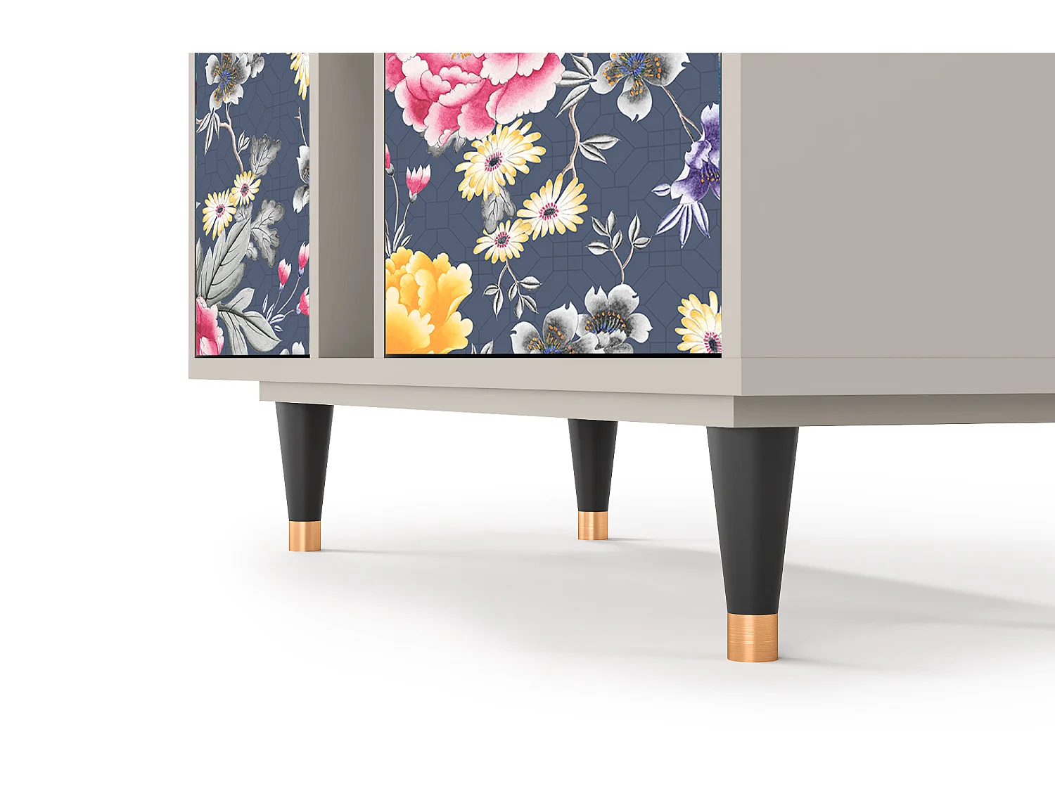 Kredens - 94х96х41 cm - BS5 - Dark Flower Bed, Piaskowy