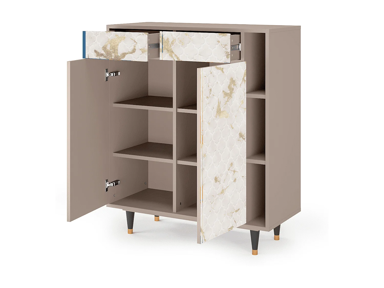 Kredens - 96х110х41 cm - BS6 - Sahara desert, Latte