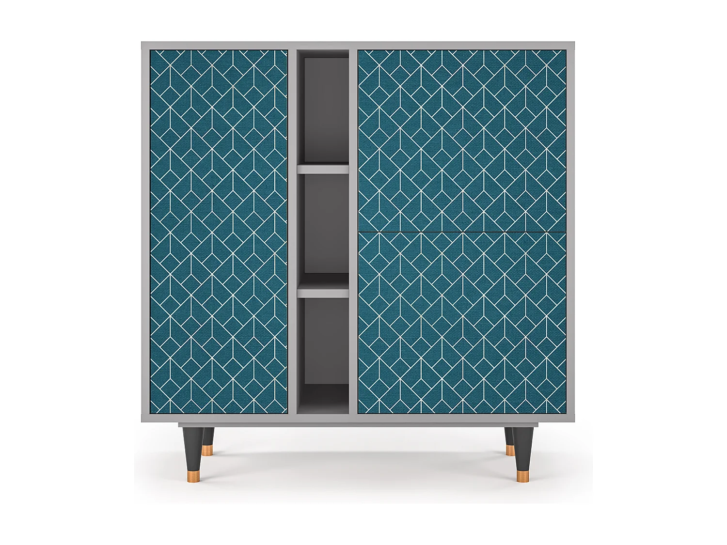 Buffet - 94х96х41 cm - BS5 - Turquoise Geometry, Gris