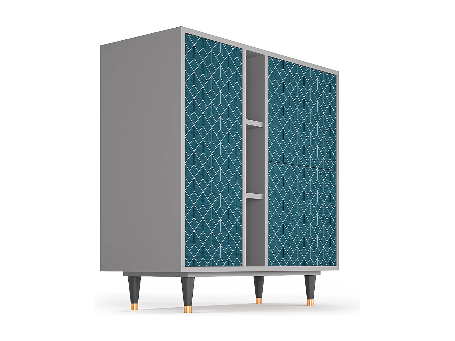 Buffet - 94х96х41 cm - BS5 - Turquoise Geometry, Gris