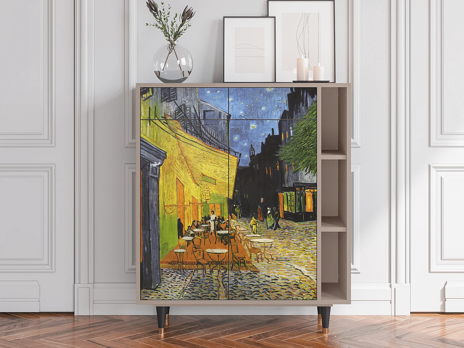 Buffet - 96х110х41 cm - BS6 - Café Terrace at Night, Latte