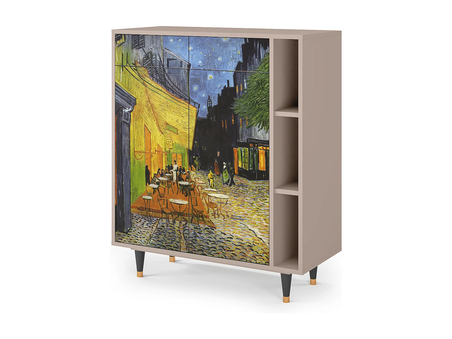 Buffet - 96х110х41 cm - BS6 - Café Terrace at Night, Latte