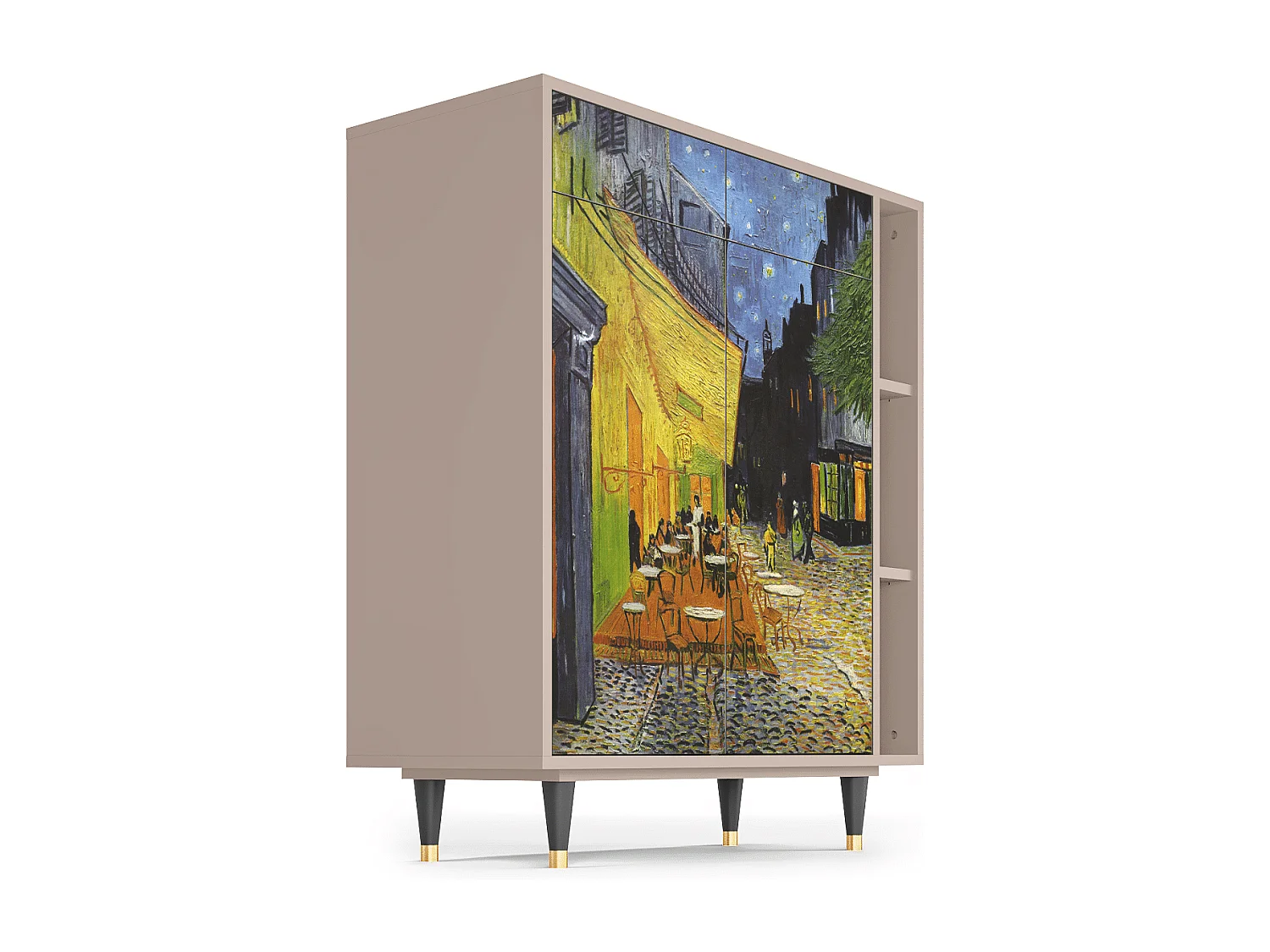 Buffet - 96х110х41 cm - BS6 - Café Terrace at Night, Latte