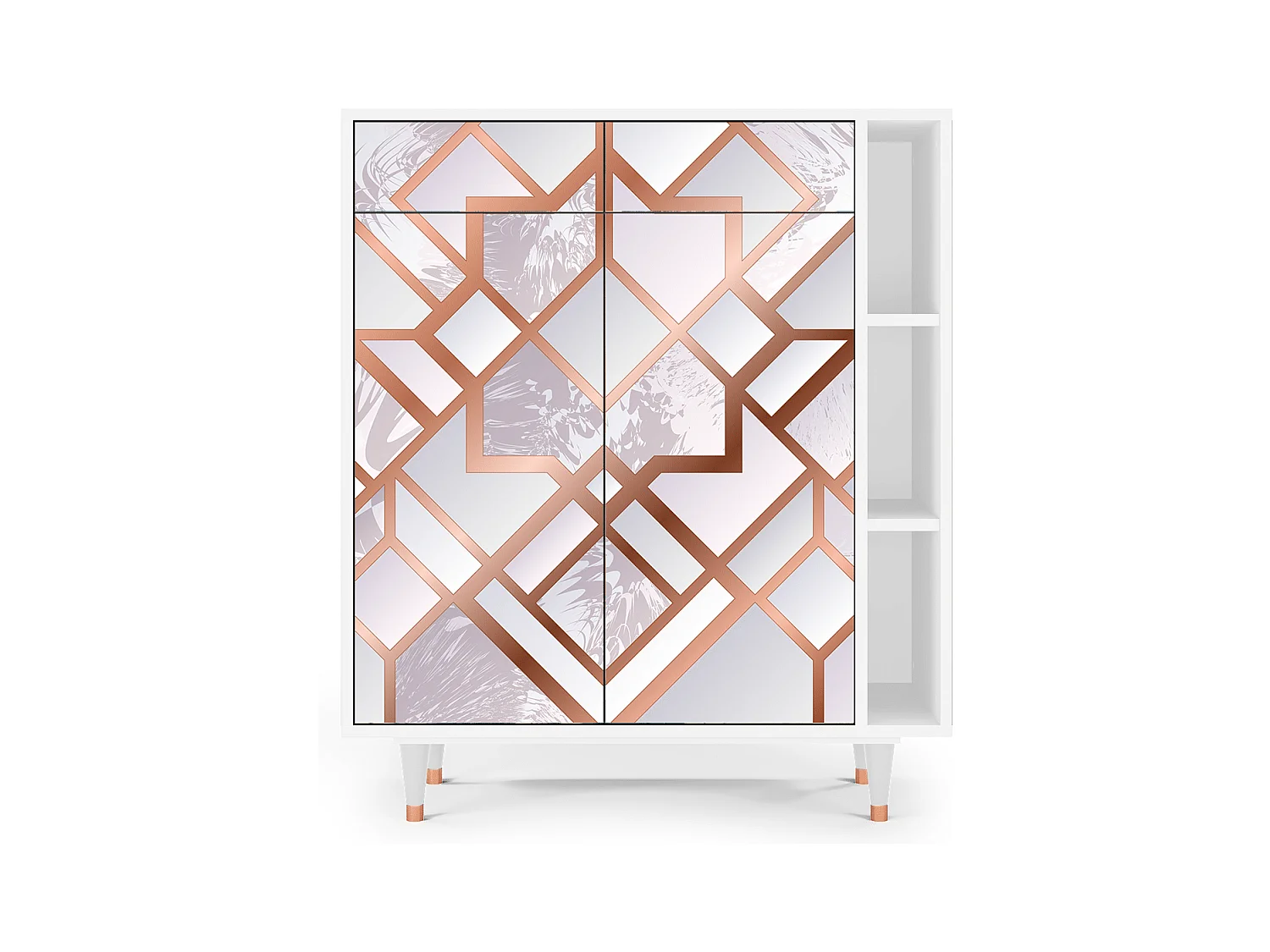 Kredens - 96х110х41 cm - BS6 - Pastel Fairytale, Biały