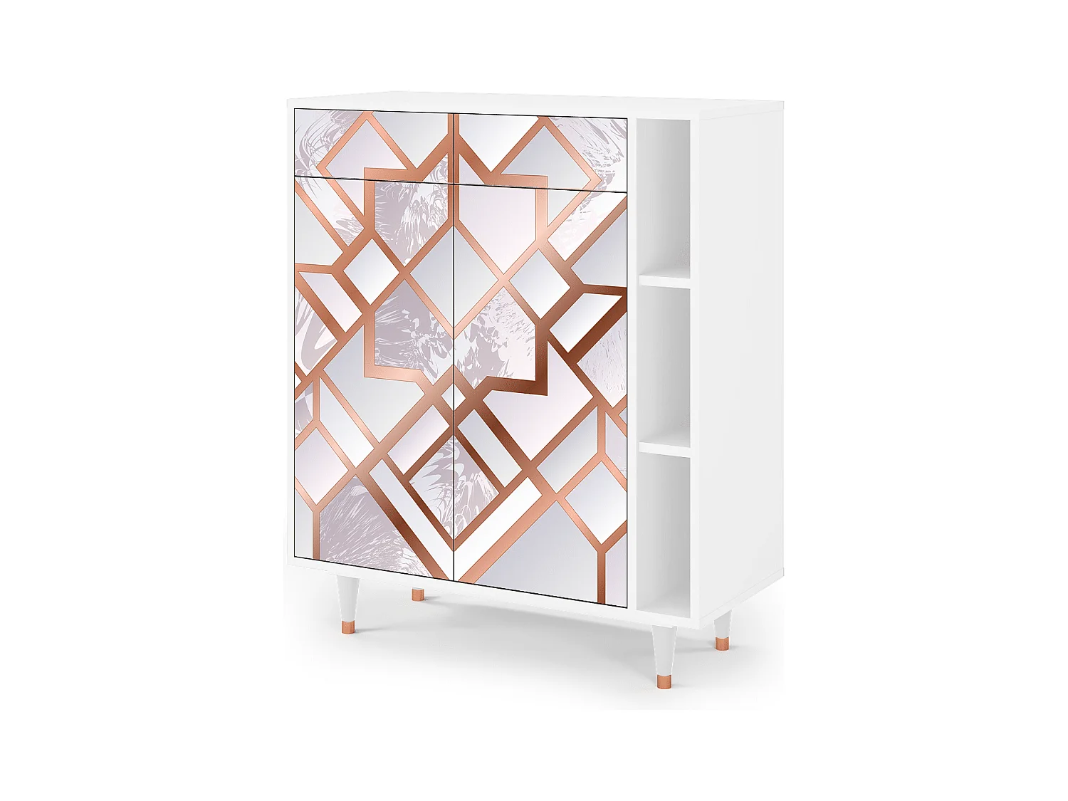 Kredens - 96х110х41 cm - BS6 - Pastel Fairytale, Biały