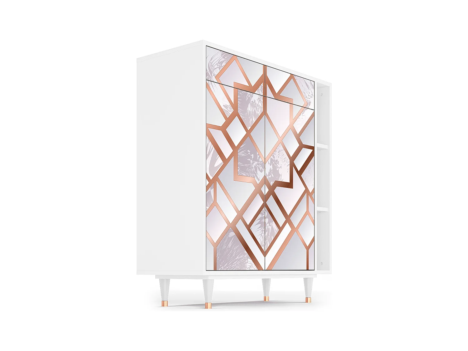 Kredens - 96х110х41 cm - BS6 - Pastel Fairytale, Biały