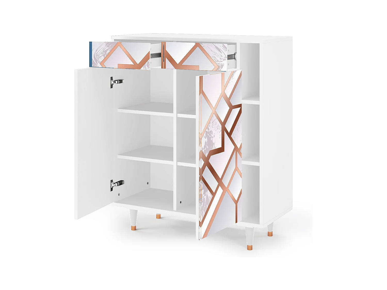 Kredens - 96х110х41 cm - BS6 - Pastel Fairytale, Biały