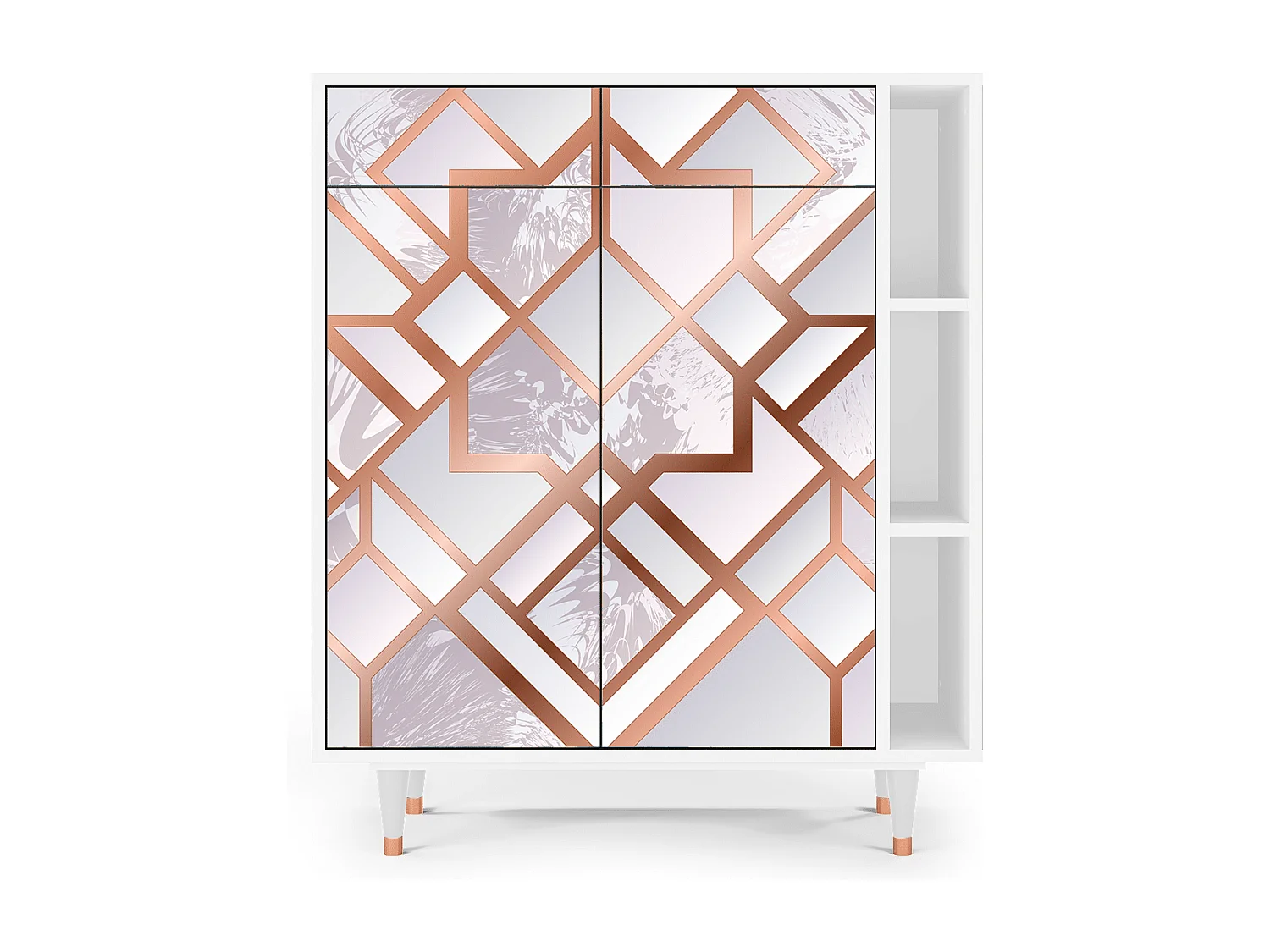 Kredens - 96х110х41 cm - BS6 - Pastel Fairytale, Biały