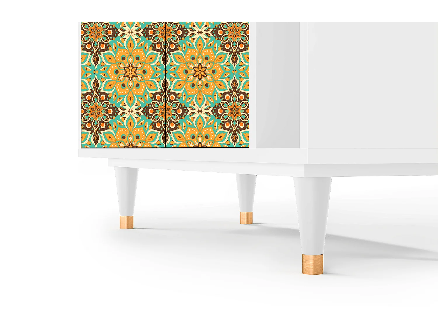 Kredens - 96х110х41 cm - BS6 - Indian Spices, Biały