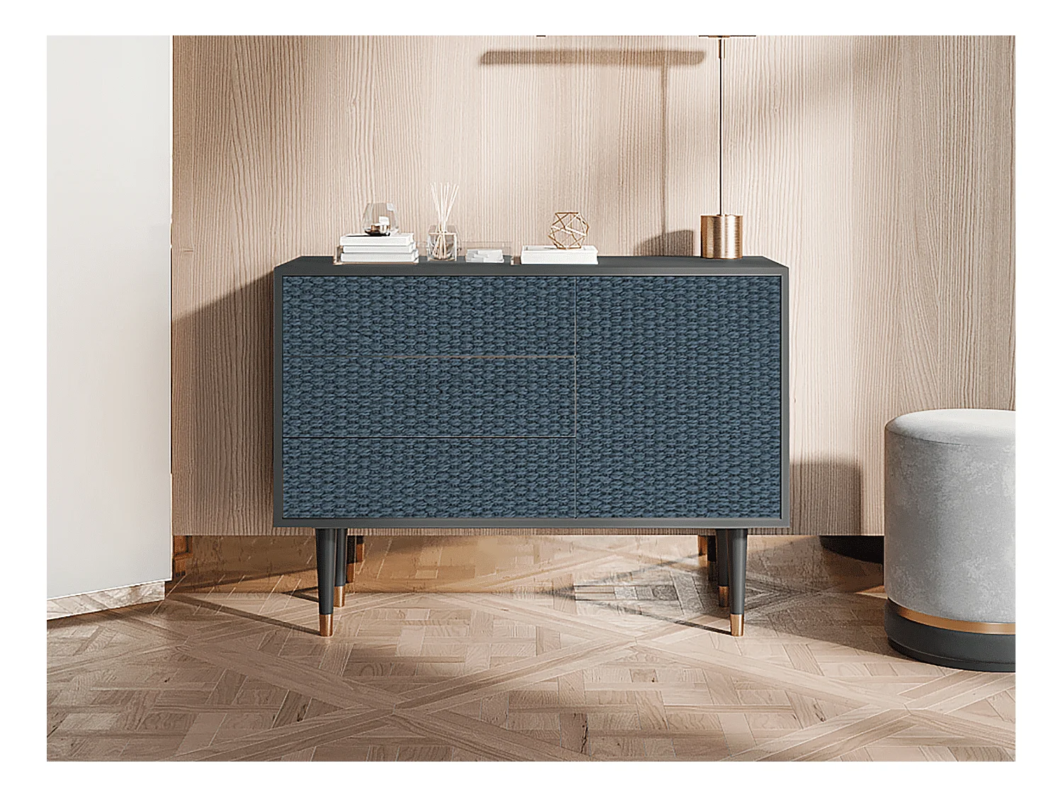 Buffet - 115х84х41 cm - S3 - Knitted Pattern, Anthracite