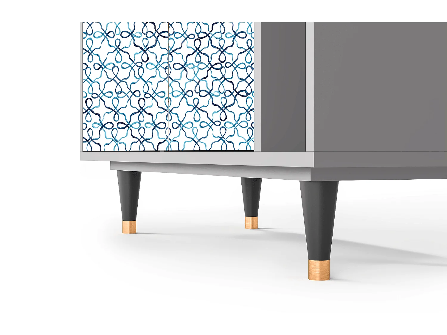 Kredens - 96х110х41 cm - BS6 - Marine Strings, Szary