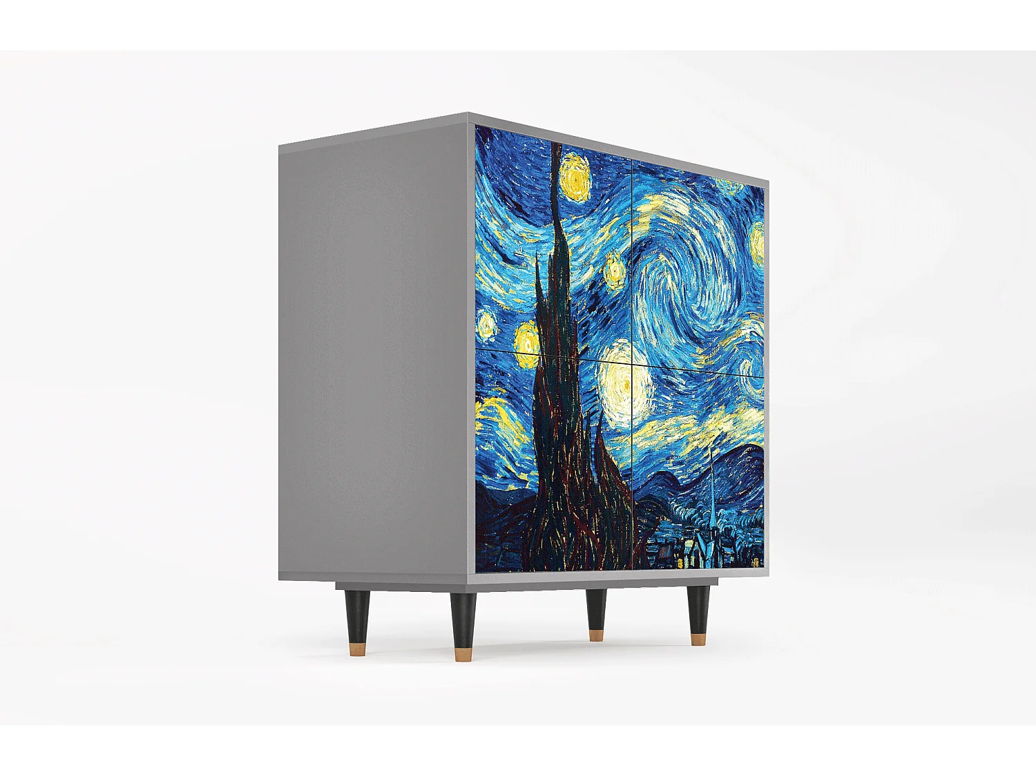 Credenza - 94x96x48 cm - BS3 - The Starry Night  , Grigio