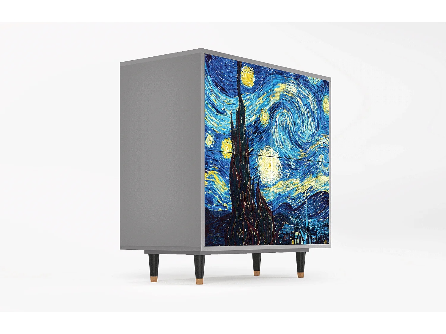 Buffet - 94x96x48 cm - BS3 - The Starry Night  , Gris