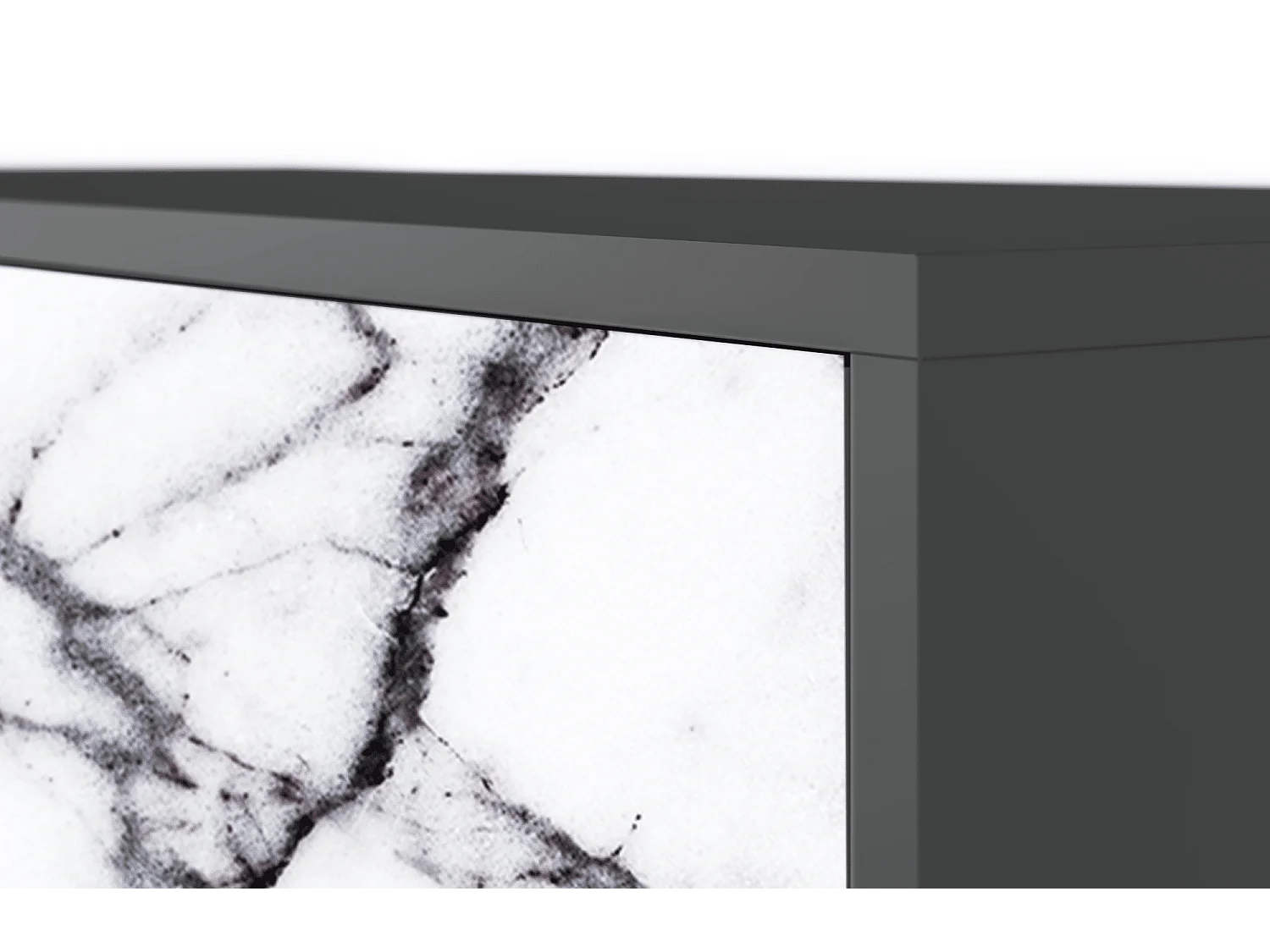 Kredens - 115х84х41 cm - S3 - Raven Marble, Antracyt