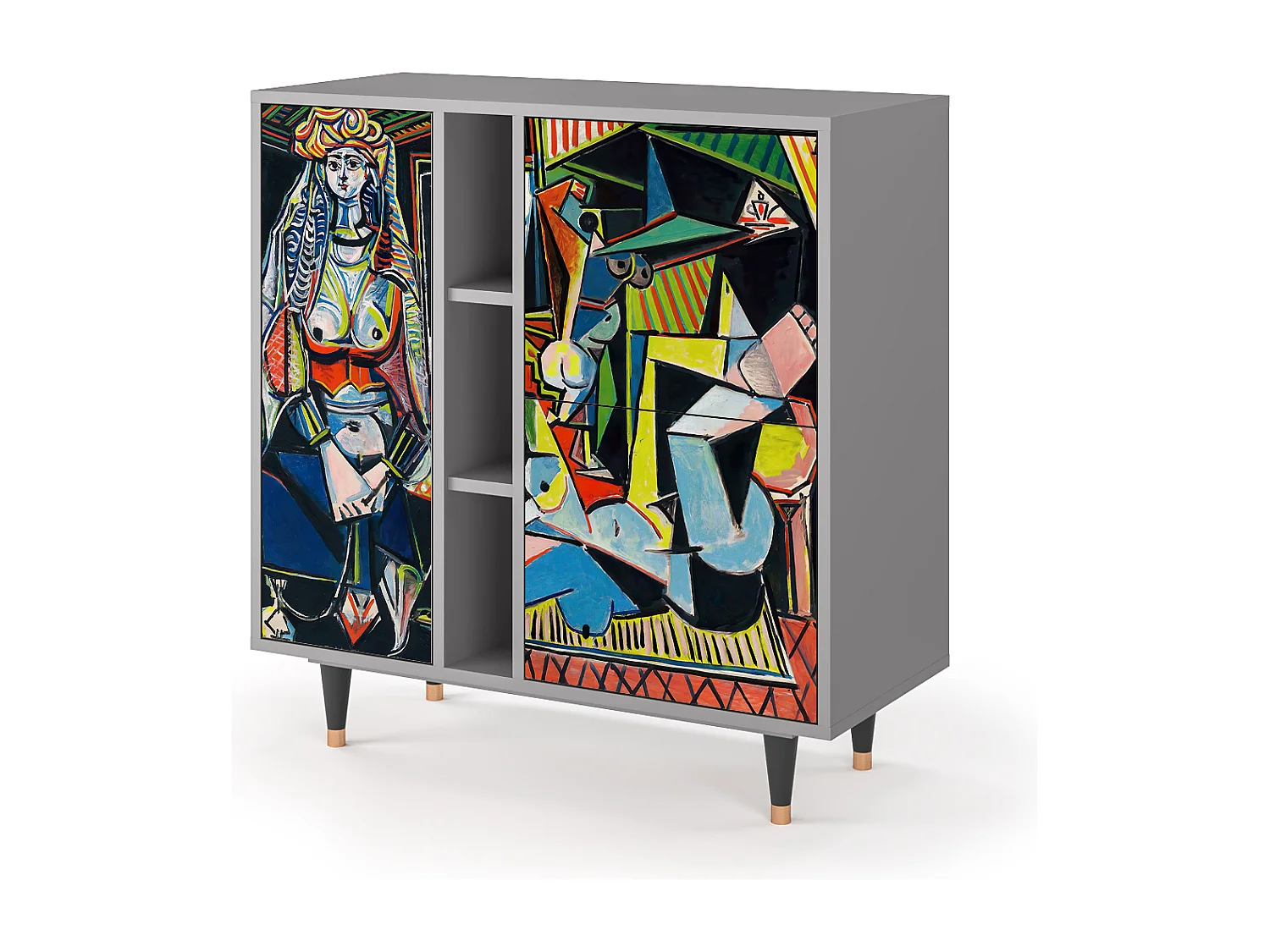 Kredens - 94х96х41 cm - BS5 - Women of Algiers, Szary