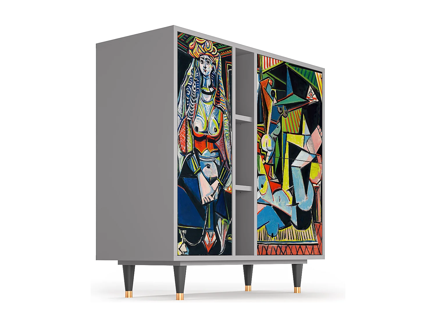 Kredens - 94х96х41 cm - BS5 - Women of Algiers, Szary