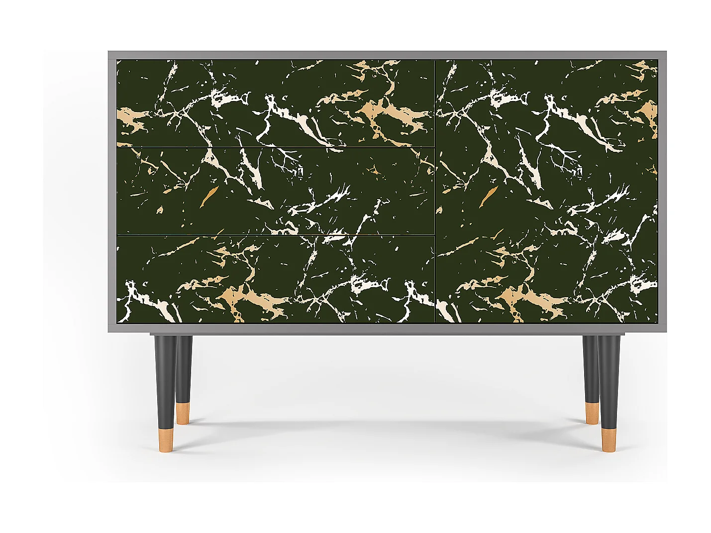 Kredens - 115х84х41 cm - S3 - Amazon Forest, Szary