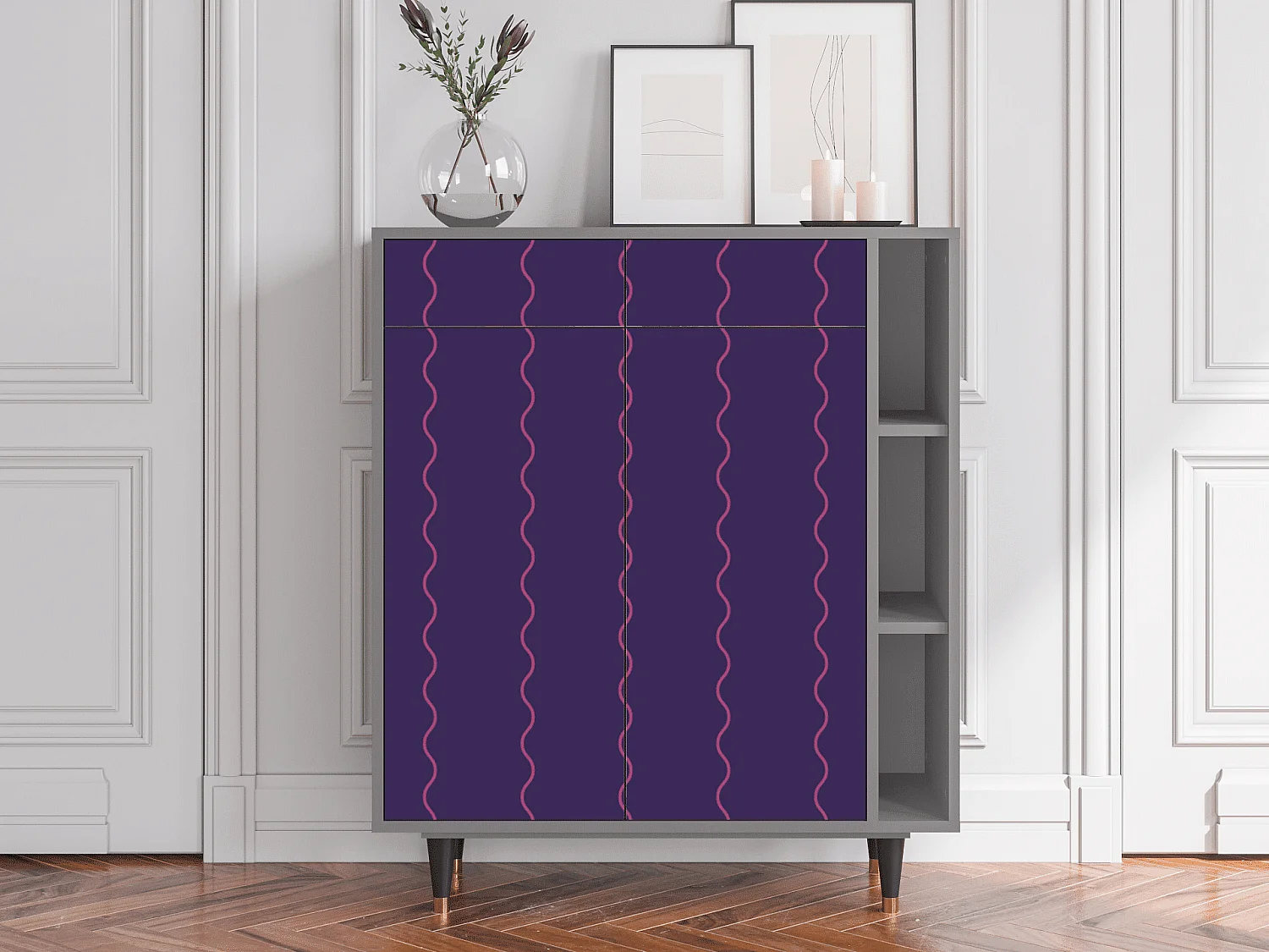 Dressoir - 96х110х41 cm - BS6 - Grape Maccaroni, Grijs