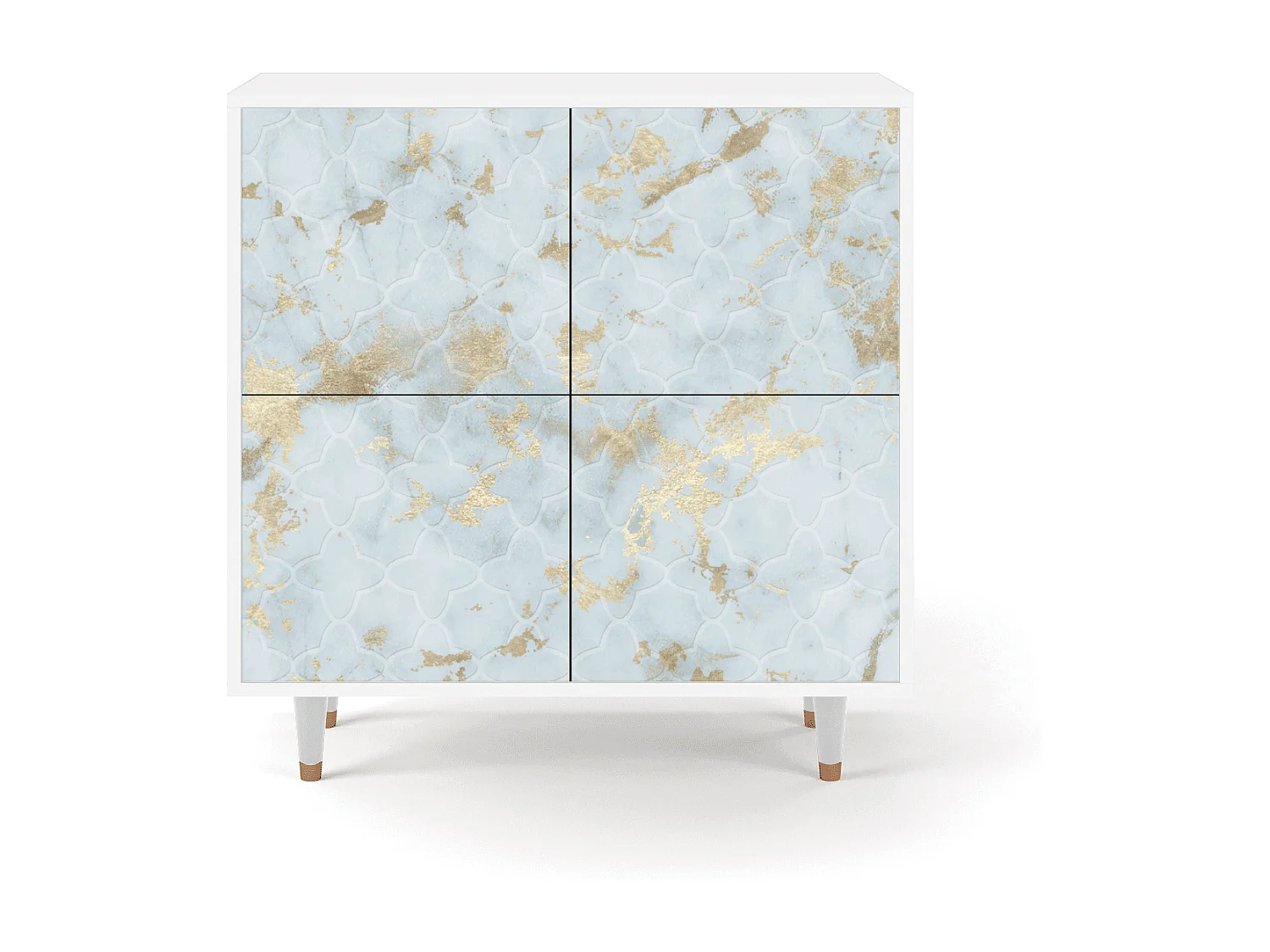 Dressoir - 94x96x48 cm - BS3 - Golden Waves, Wit