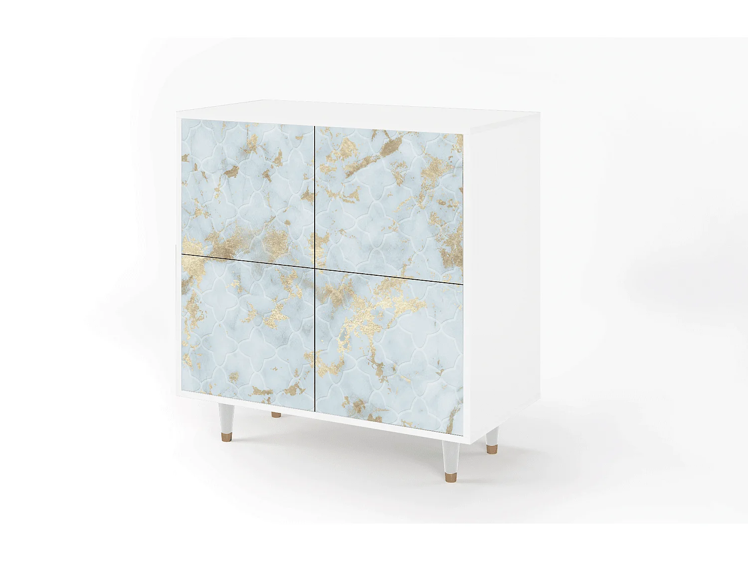 Dressoir - 94x96x48 cm - BS3 - Golden Waves, Wit