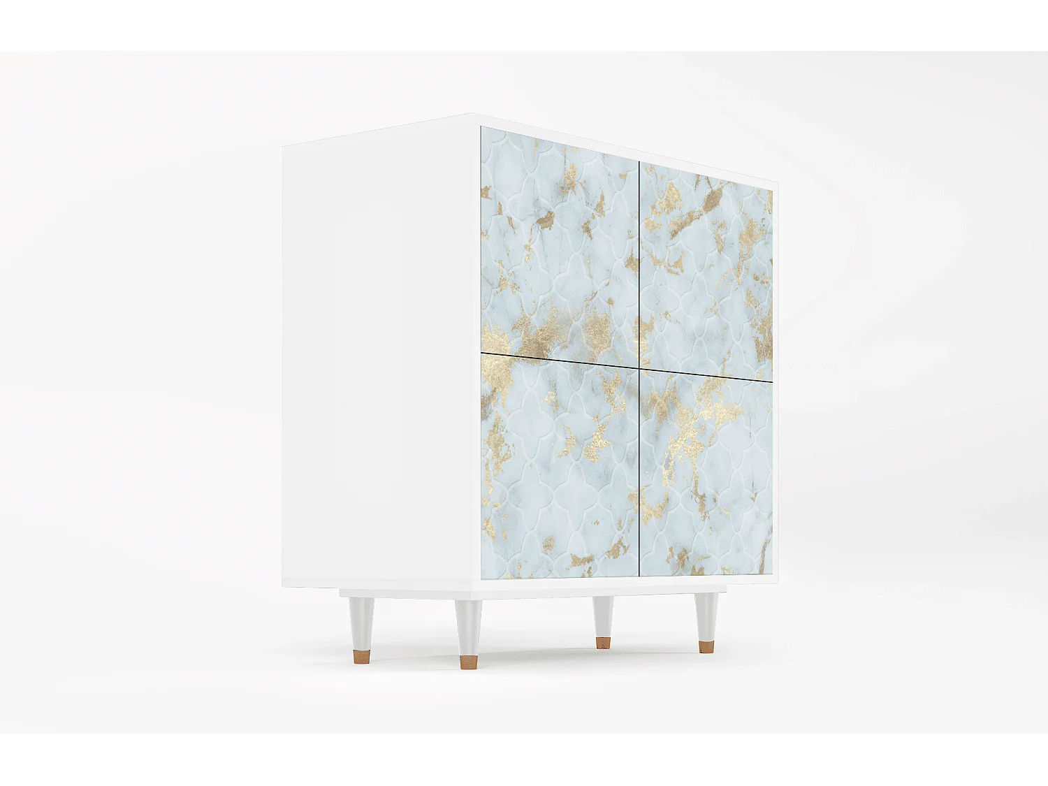 Dressoir - 94x96x48 cm - BS3 - Golden Waves, Wit