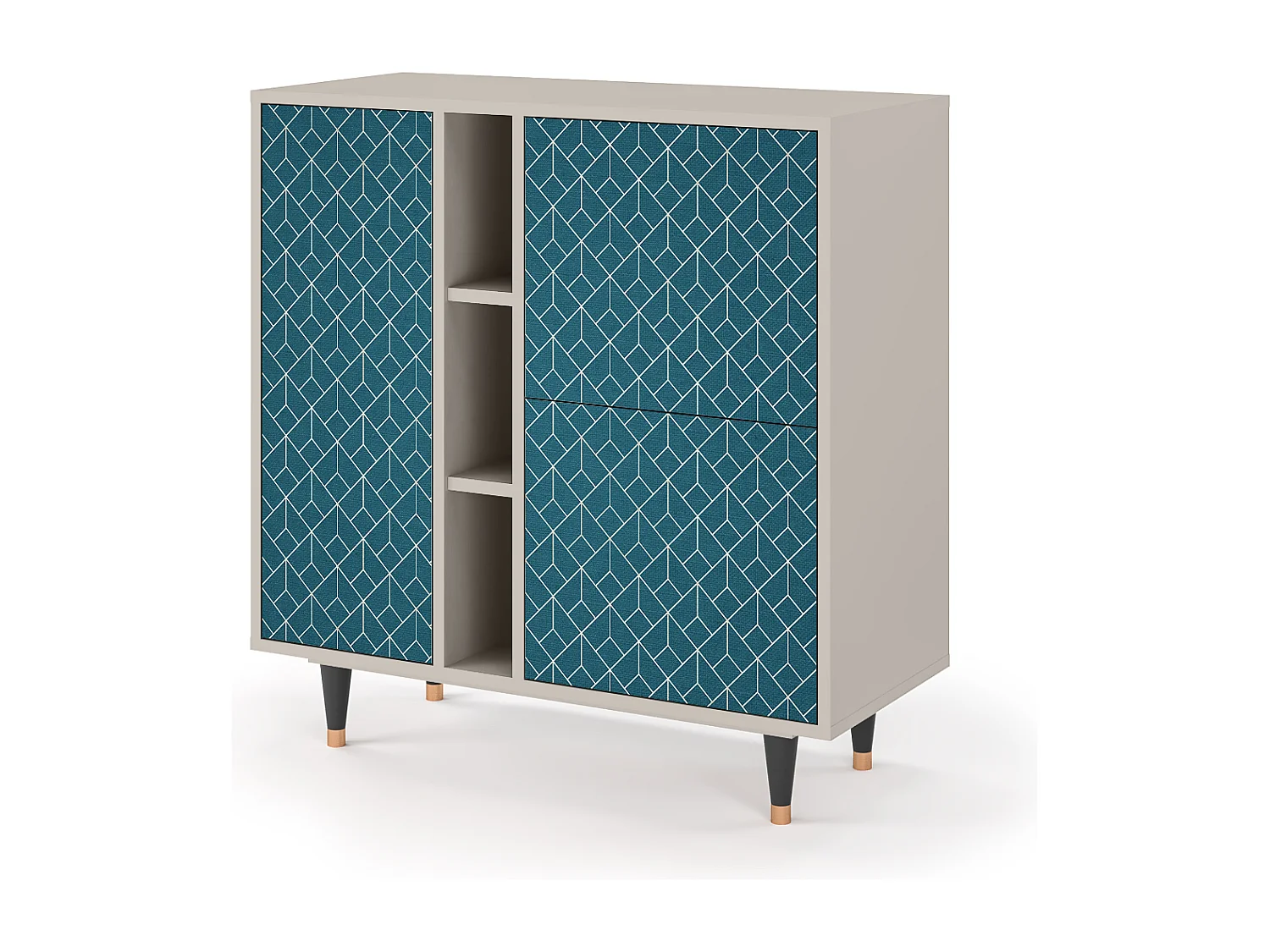 Dressoir - 94х96х41 cm - BS5 - Turquoise Geometry, Zand